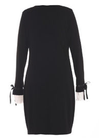 Women'S Long Sleeve Winter Dresses , Slim Fit Dress For Ladies With Bow Tie Cuff