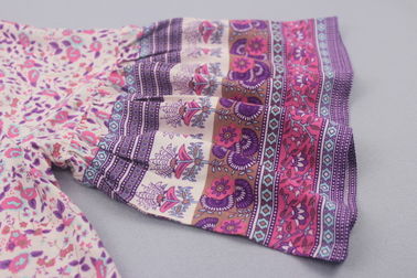 Different Custom Womens Dresses Pullover Pleated Casual Dresses Purple Color